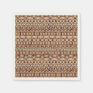 Tribal Batik - brown and tan Napkin