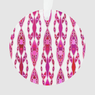 Tribal Batik - Burqundy and Fuchsia Pink Ornament
