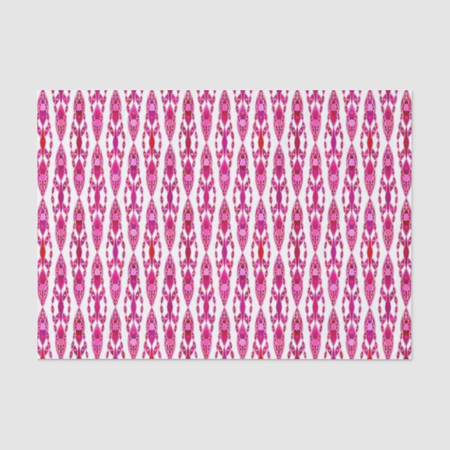 Tribal Batik - Burqundy and Fuchsia Pink Tissue Paper (Front)