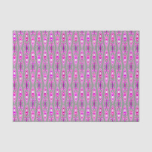 Tribal Batik - Fuchsia Pink, Violet and Grey Tissue Paper