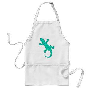 Tribal batik Gecko - turquoise / peacock Standard Apron