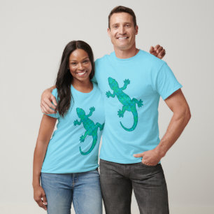 Tribal batik Gecko - turquoise / peacock T-Shirt