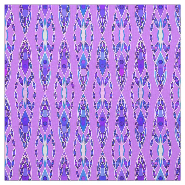 Tribal Batik - Lavender, Blue and Violet Fabric (Swatch)