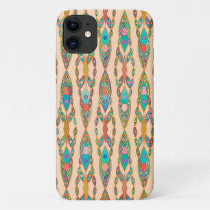 Tribal Batik - Peach Pink and Turquoise Case-Mate iPhone Case