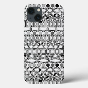 Tribal Batik - shades of grey / grey iPhone 13 Case