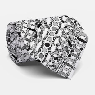Tribal Batik - shades of grey / grey Tie