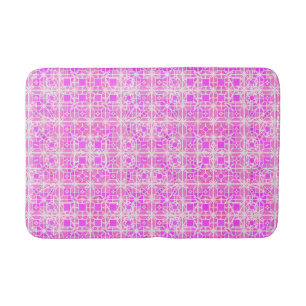 Tribal Batik - shades of pink and orchid Bath Mat