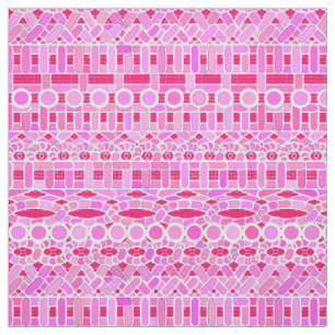 Tribal Batik - shades of pink Fabric