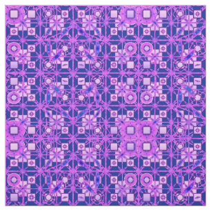 Tribal Batik - shades of purple Fabric