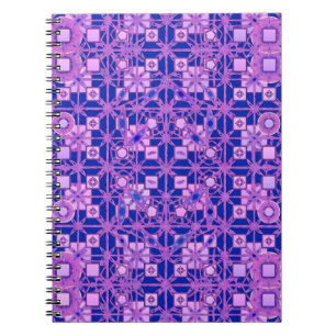Tribal Batik - shades of purple Spiral Notebook