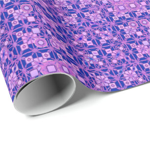 Tribal Batik - shades of purple Wrapping Paper