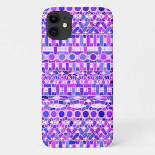 Tribal Batik - shades of violet purple Case-Mate iPhone Case