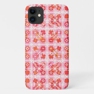 Tribal Batik - strawberry pink and red Case-Mate iPhone Case