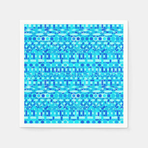 Tribal Batik - turquoise, aqua and cobalt blue Napkin