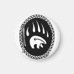 Tribal Bear Art Fridge Magnet Wildlife Art Gifts