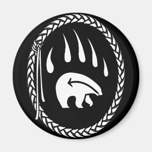 Tribal Bear Art Fridge Magnet Wildlife Art Gifts