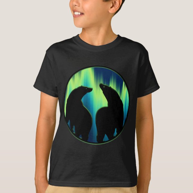 Tribal Bear Art Kid's Shirt Polar Bear Kid T-shirt (Front)