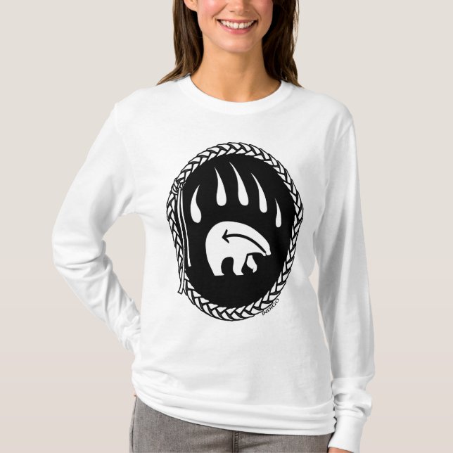Tribal Bear Art Shirt Bear Claw Ladies Shirt (Front)