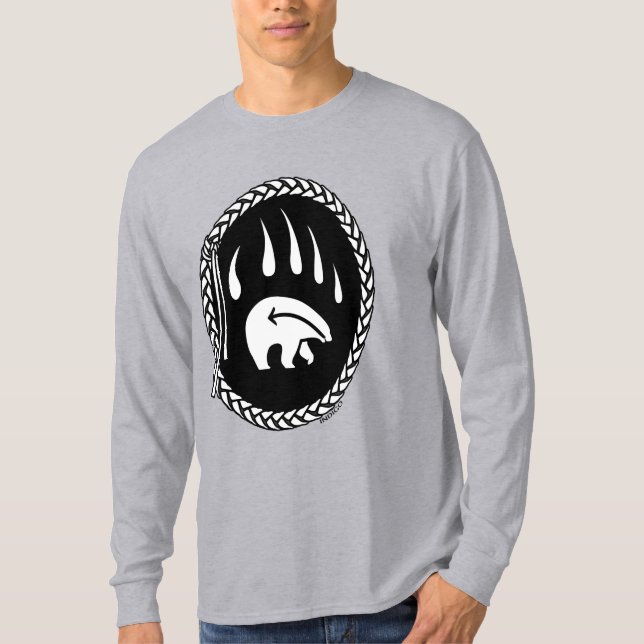 Tribal Bear Art Shirt Bear Claw Men's Tee Shirts (Front)