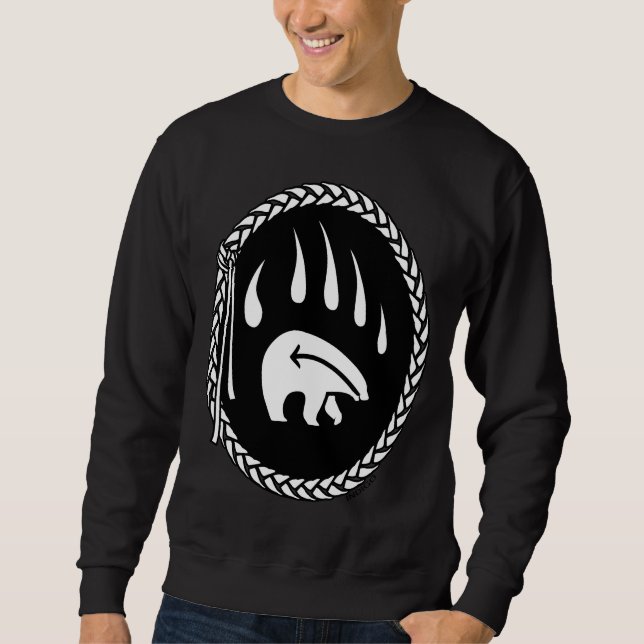 Tribal Bear Art Sweatshirt Native Bear Claw Shirts (Front)