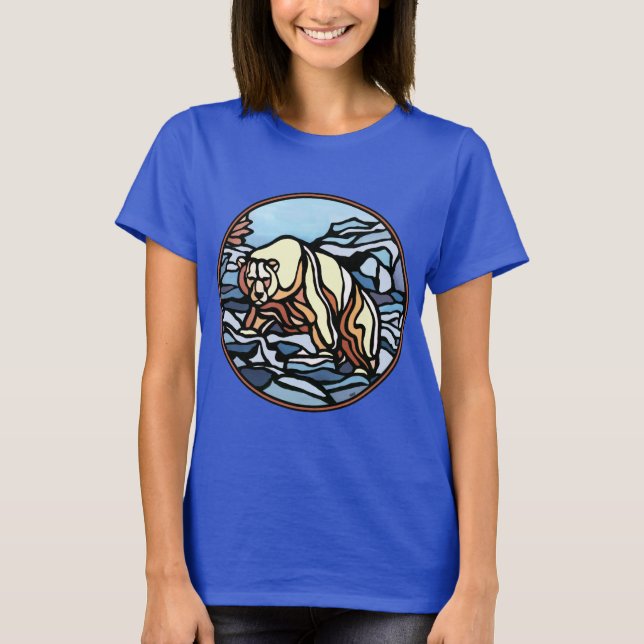Tribal Bear Art Women's T-shirt  Wildlife Shirts (Front)