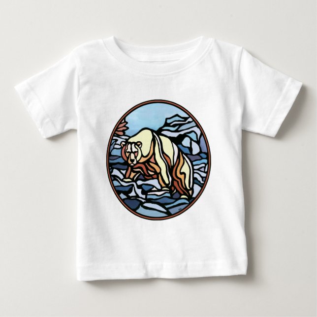 Tribal Bear Baby T-shirt Polar Bear Baby Shirts (Front)