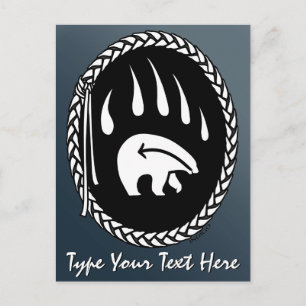 Tribal Bear Claw Postcard Custom Native Postcards