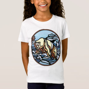 Tribal Bear Girl's T-shirt Polar Bear Kids Shirts