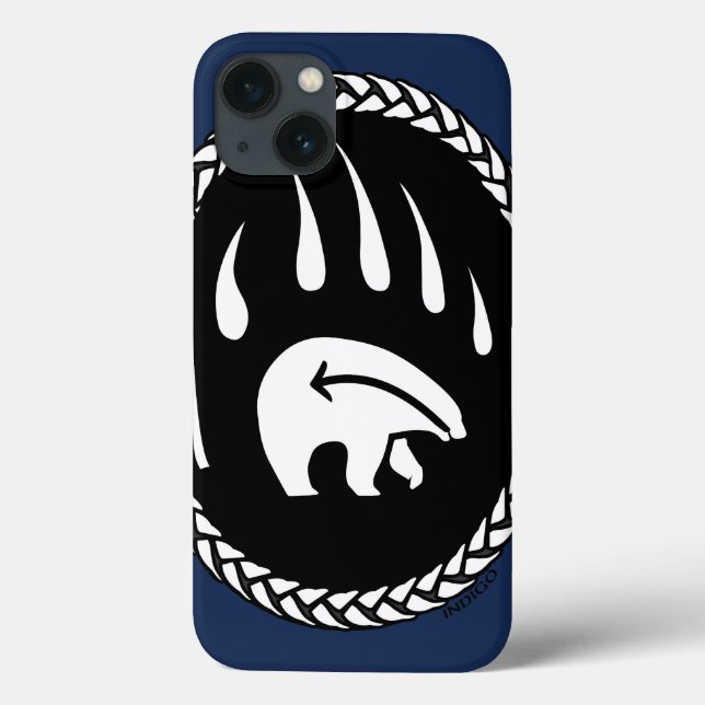 Tribal Bear iPad Case Native Art Bear iPad Cases (Back)