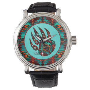 Tribal Bear Paw Kokopelli Watch