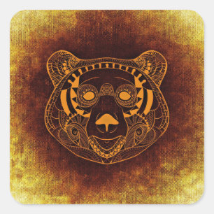 tribal bear stickers