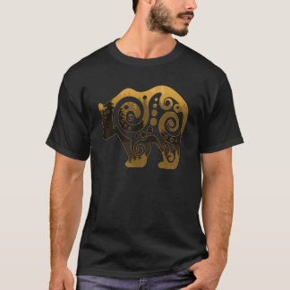 Tribal Bear Surreal Spirit Animal Beige T-Shirt