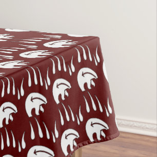 Tribal Bear Tablecloth Bear Claw Art Tablecloth