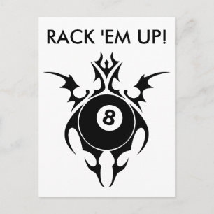 tribal billiards : rack 'em up! postcard