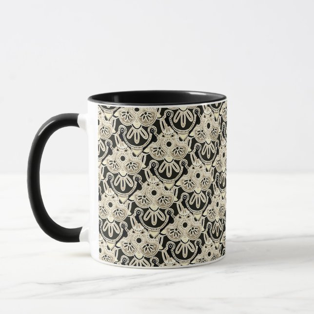  Tribal black, white and tan Mug (Left)