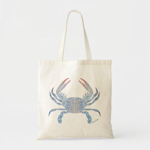Tribal Blue Crab Tote Bag