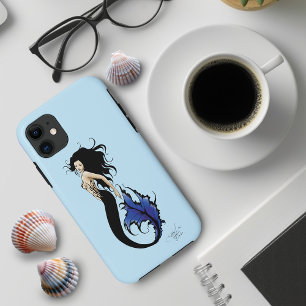Tribal Blue Mermaid Elegant Fantasy Siren Case-Mate iPhone Case