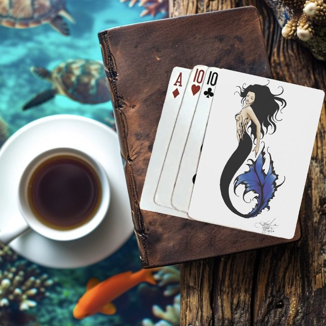 Tribal Blue Mermaid Playing Cards (Creator Uploaded)