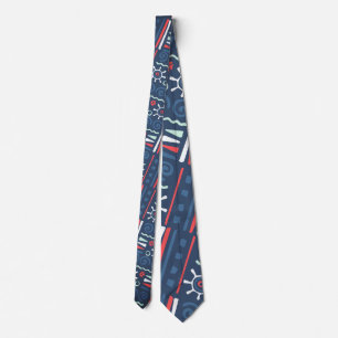 Tribal Bohemian Drawings Elegant Colourful Pattern Tie