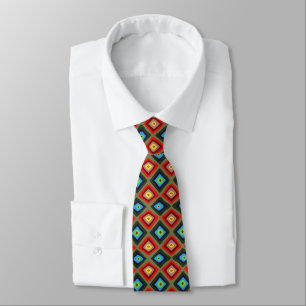 Tribal Bold Colours Diamond Pattern Tie