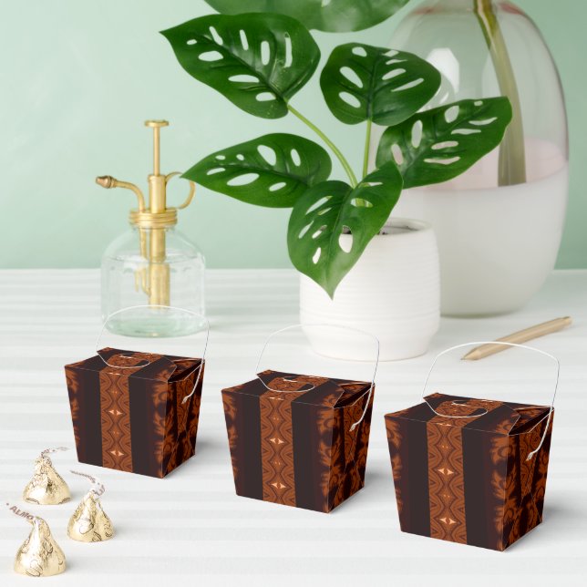 Tribal Brown & Black Pattern Favour Box (Multiple)