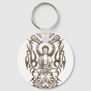Tribal Buddha Key Ring