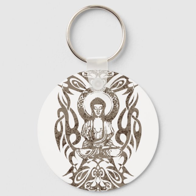 Tribal Buddha Key Ring (Front)