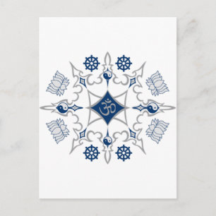 Tribal Buddhist Symbols Postcard