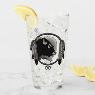 Tribal Buffalo Glasses Metis Art Glass Personalise