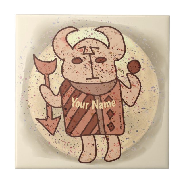 Tribal Bull Rune  Tile (Front)
