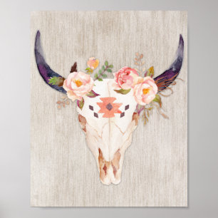 Tribal bullhead, floral bullhead, poster