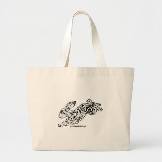 Tribal Bunny Large Tote Bag