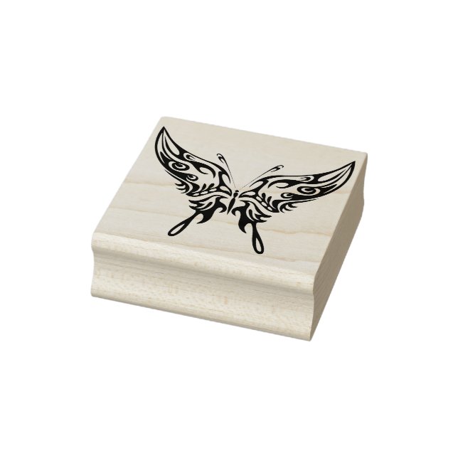 tribal butterfly abstract art stamp (Stamp)
