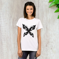 Tribal Butterfly Tattoo Bold Black Ink Style 